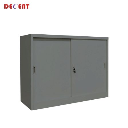 ตู้เอกสารเหล็กบานเลื่อน DECENT รุ่น M1-4 สีเทา ทึบเตี้ย 120 ซม._3